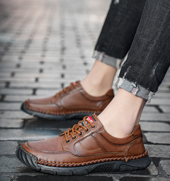 ⏰ Last day! 55% off! 🔥 Handmade men's waterproof, comfortable, and orthopedic walking shoes.