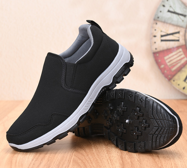 Anti-slip soft-soled orthotic men's walking shoes/hiking shoes