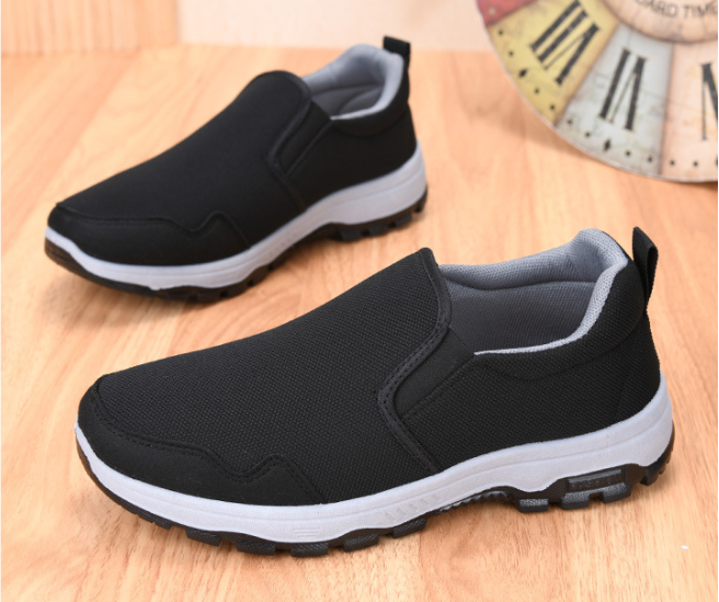 Anti-slip soft-soled orthotic men's walking shoes/hiking shoes