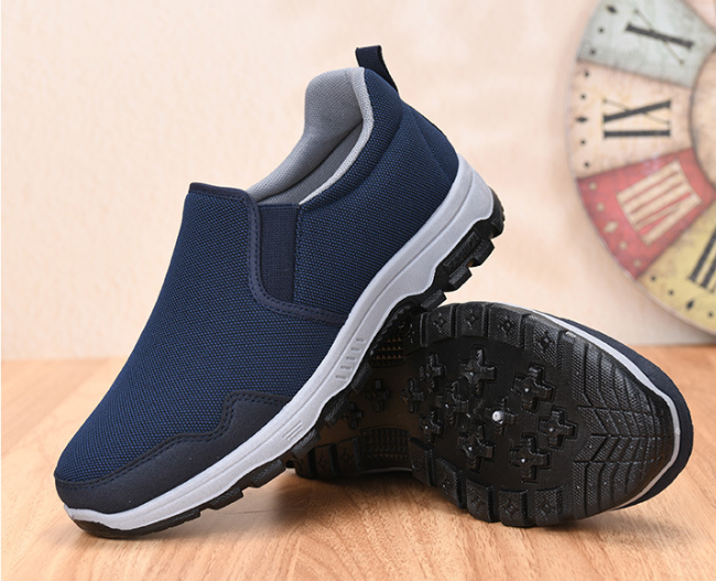 Anti-slip soft-soled orthotic men's walking shoes/hiking shoes