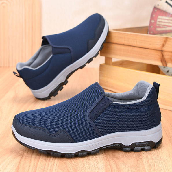Anti-slip soft-soled orthotic men's walking shoes/hiking shoes