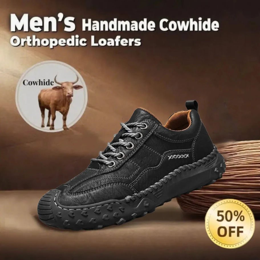 🔥Last day 50% off 🔥Men's Handmade Genuine Leather Non-Slip Loafers with Arch Support