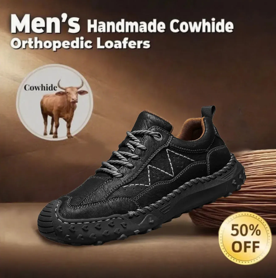 🔥Last day 50% off 🔥Men's Handmade Genuine Leather Non-Slip Loafers with Arch Support