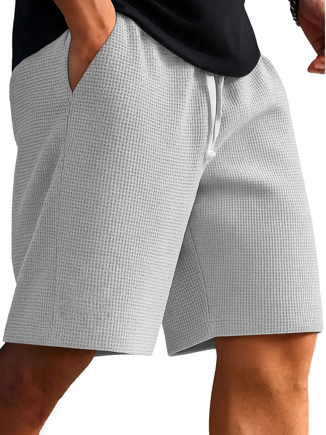 Men’s Waffle Knit Casual Shorts