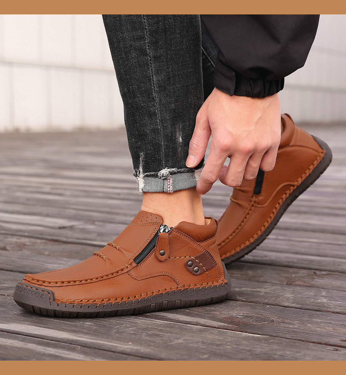 Men's Fashion Calfskin Leather Shoes