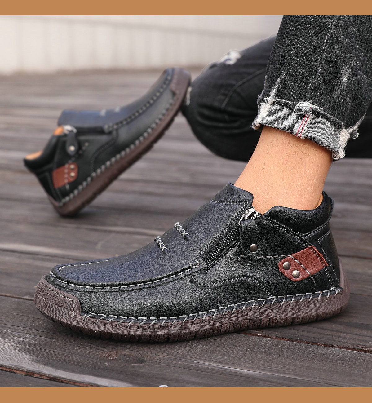 Men's Fashion Calfskin Leather Shoes