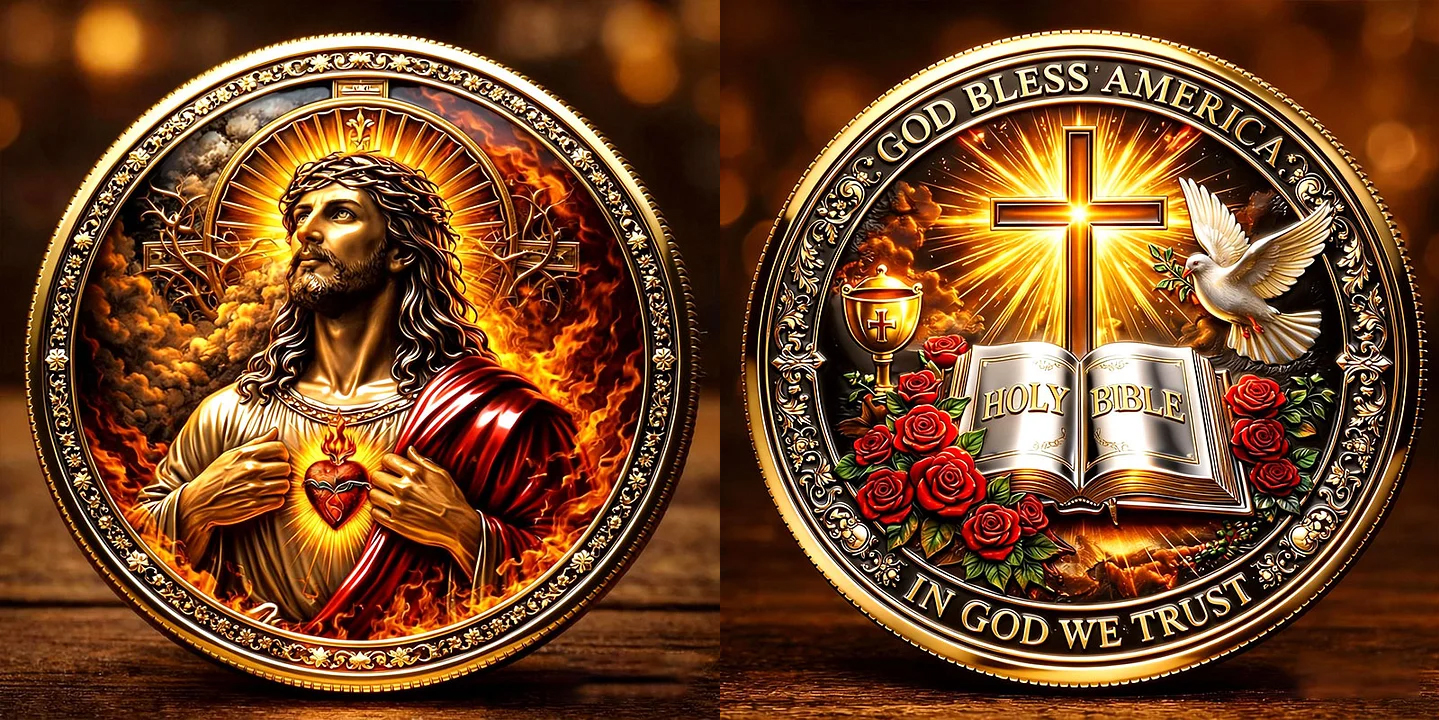 🏆Flash Sale 60% OFF - Jesus Christ & The Ten Commandments Commemorative Coin