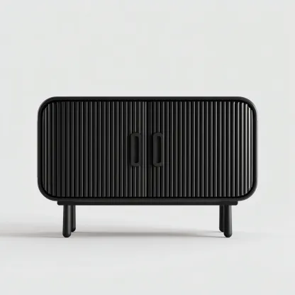 Tv-meubel Hout 120x40x55 cm - Zwart - Modern design - Geschikt voor woonkamer-Domainixe