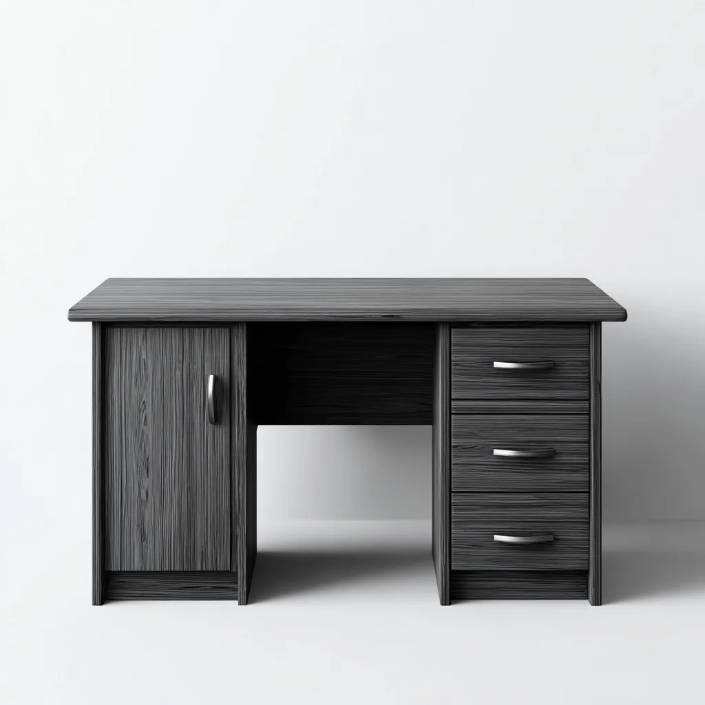 Bureau Hout 140x60x76 cm - Donkergrijs - Modern Design - Voor Kantoor-Domainixe
