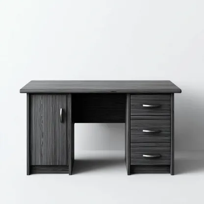 Bureau Hout 140x60x76 cm - Donkergrijs - Modern Design - Voor Kantoor-Domainixe