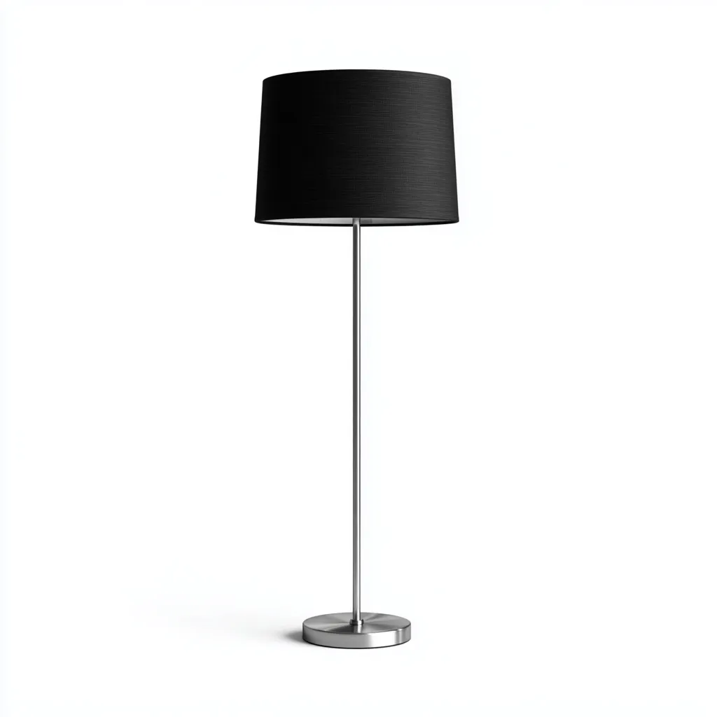 Vloerlamp RVS 40x150 cm - Zwart - Modern Design - Voor Woonkamer-Domainixe