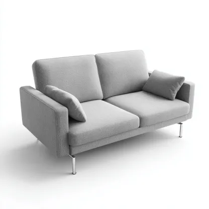 Twee zitsbank - stoffen bekleding 175x86x82 cm - lichtgrijs - modern design - geschikt voor woonkamer-Domainixe