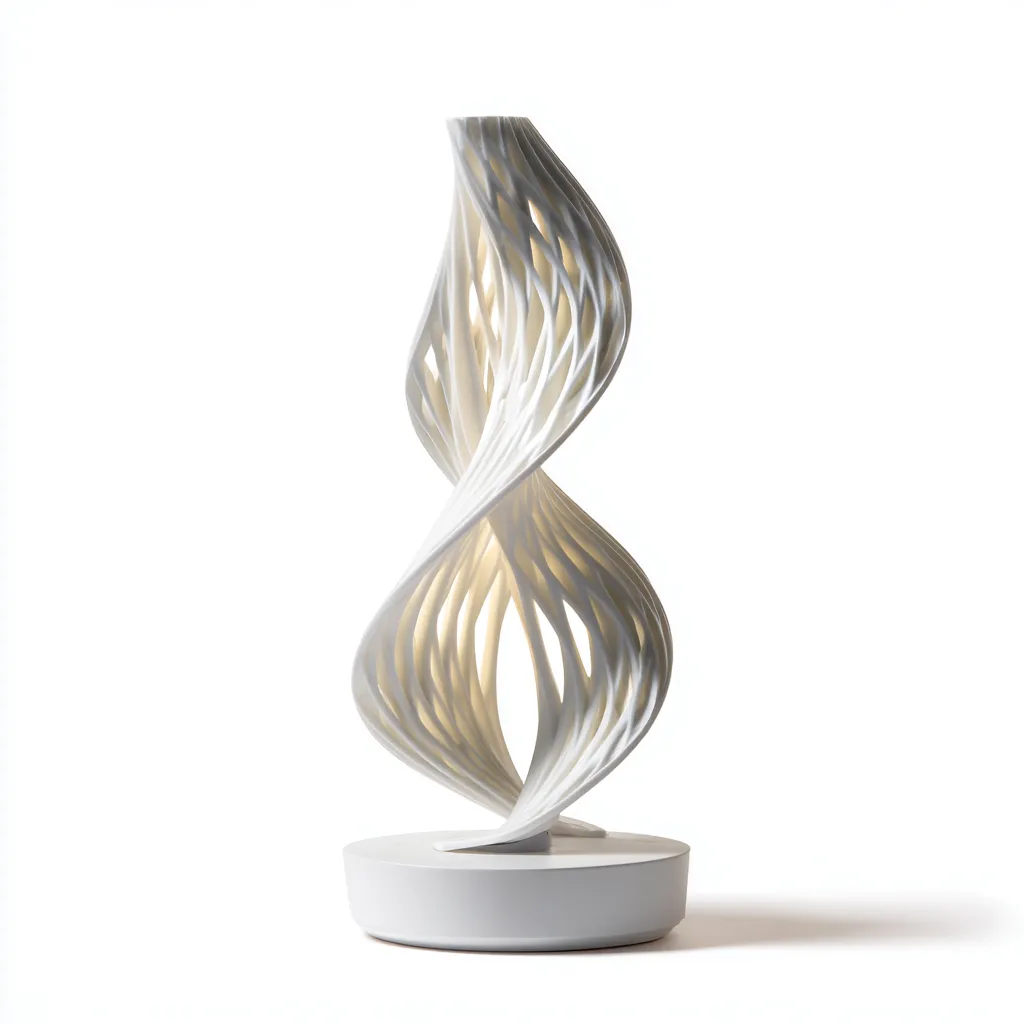 Tafellamp LED 20x60 cm - Wit - Abstract Design - Voor Woonkamer-Domainixe