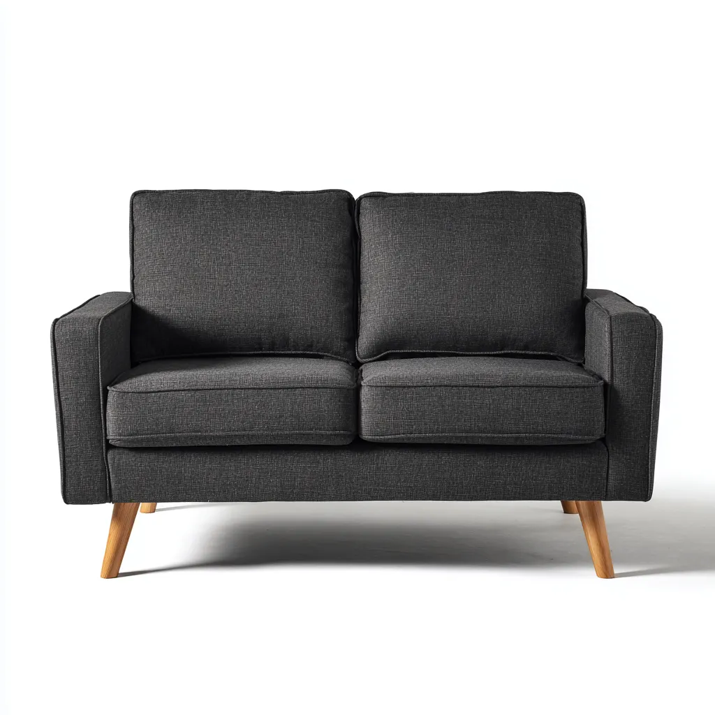 Twee zitsbank - stoffen bekleding 170x86x84 cm - donkergrijs - modern design - geschikt voor woonkamer-Domainixe