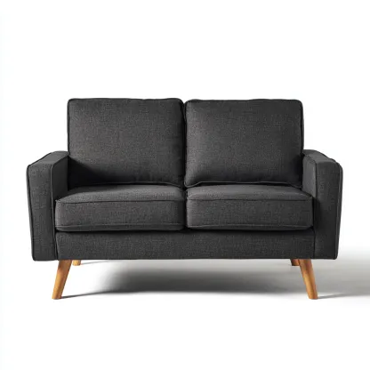 Twee zitsbank - stoffen bekleding 170x86x84 cm - donkergrijs - modern design - geschikt voor woonkamer-Domainixe