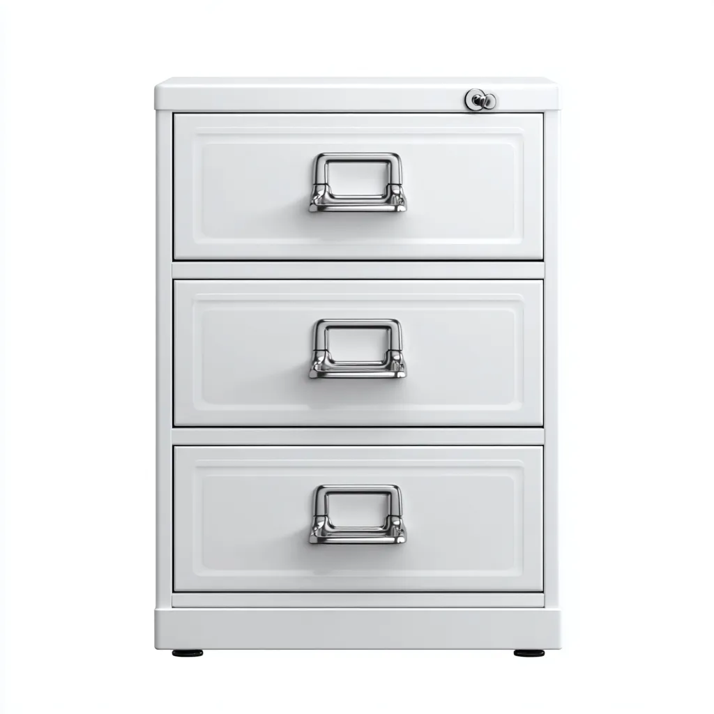 Archiefkast Metaal 40x45x65 cm - Wit - Modern Design - Voor Kantoor-Domainixe