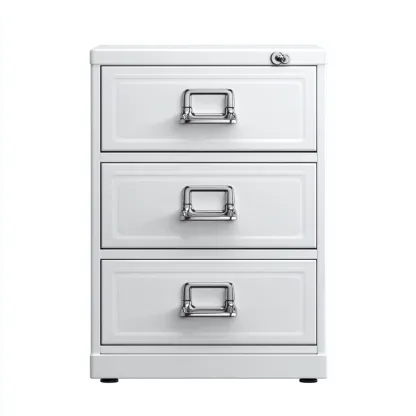 Archiefkast Metaal 40x45x65 cm - Wit - Modern Design - Voor Kantoor-Domainixe