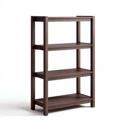 Boekenkast hout 60x30x100 cm - donkerbruin - minimalistisch design - voor woonkamer en kantoor-Domainixe