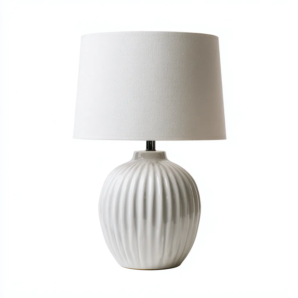 Tafellamp Keramiek 30x50 cm - Wit - Modern Design - Voor Woonkamer-Domainixe