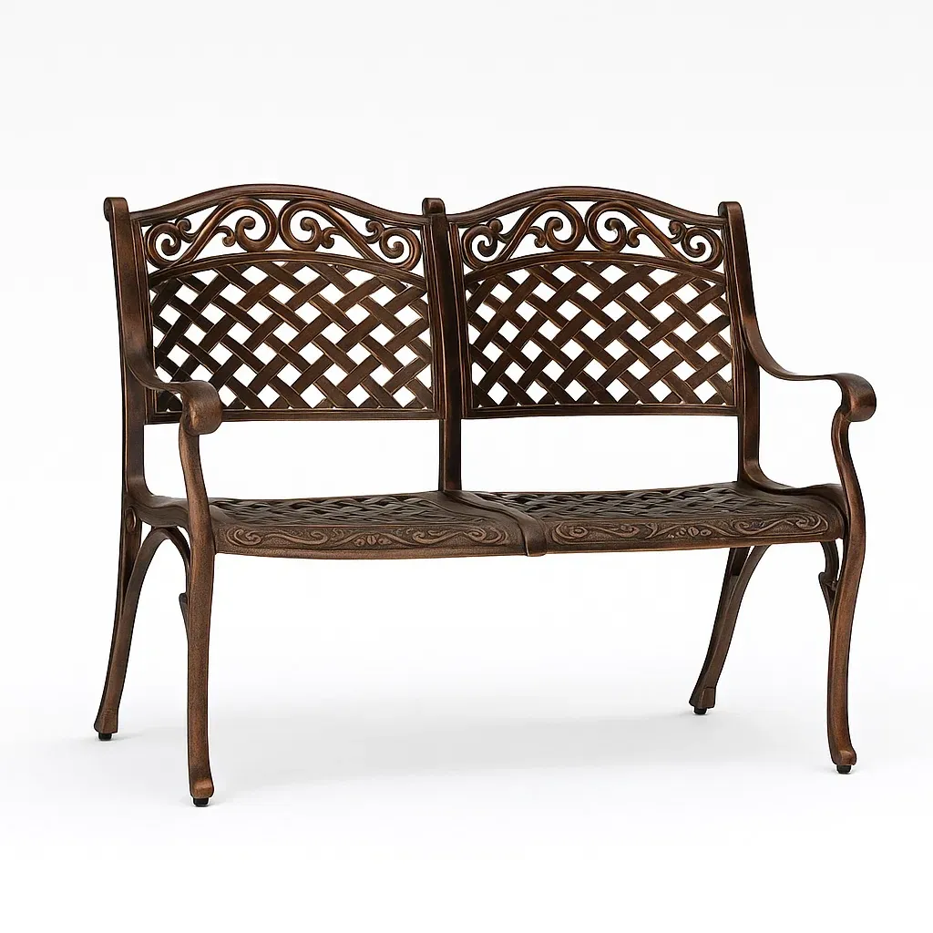 Banco de jardín Aluminio fundido bronce