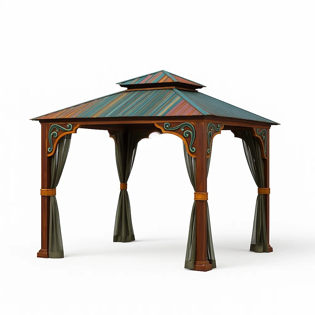 Pabellón Madera y metal multicolor 300x300x280 cm