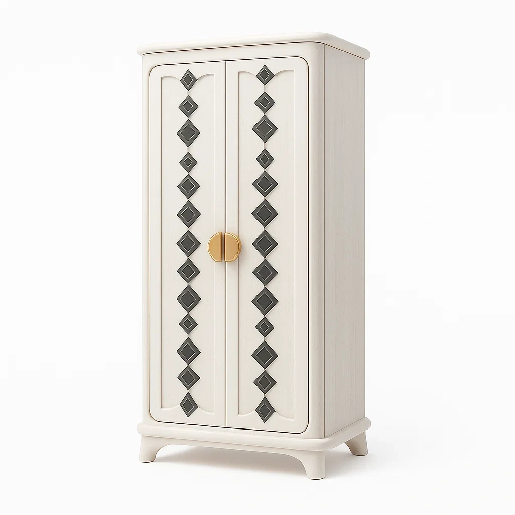 Armario ropero Madera con puertas decorativas 160x70x40 cm