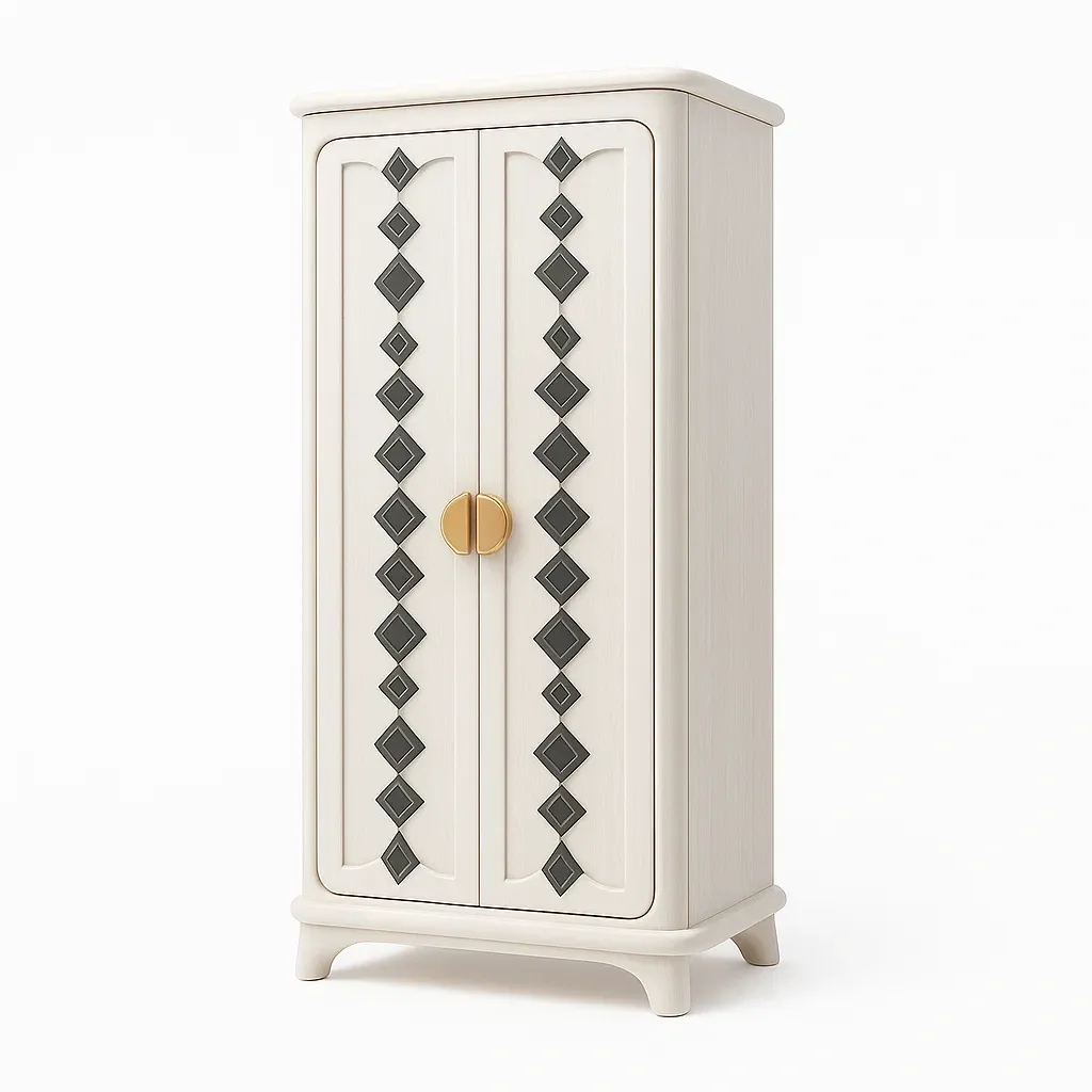 Armario ropero Madera con puertas decorativas 160x70x40 cm