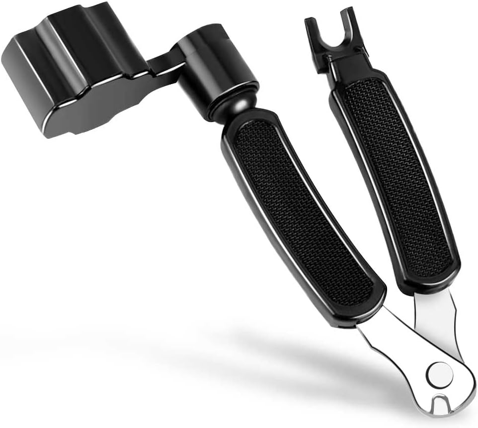 Navíječ strun a stahovák kolíků na kytaru - 3 v 1 multifunkční nástroj pro údržbu kytary/navíječ kolíků + řezačka strun + stahovák kolíků, příslušenství k nástrojům (styl A)