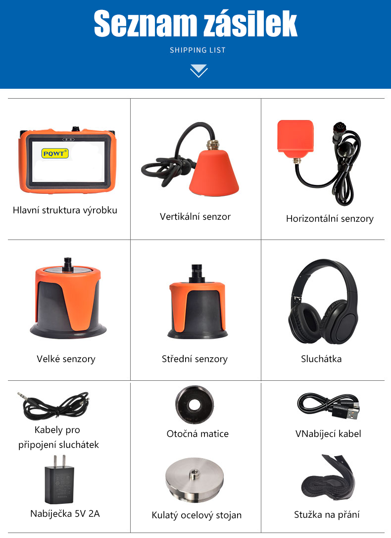 Detektory netěsností Puch, detektory netěsností podzemního potrubí Vysoce přesné detektory netěsností Detektory netěsností podlahového vytápění Instalatérské detektory netěsností