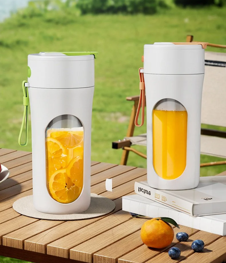 Tragbarer Saftbecher mit 12-Blatt-Stahlmesser