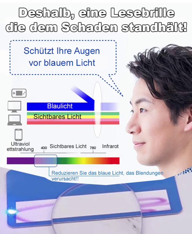 Blaulichtfilter-Autofokus-Lesebrille