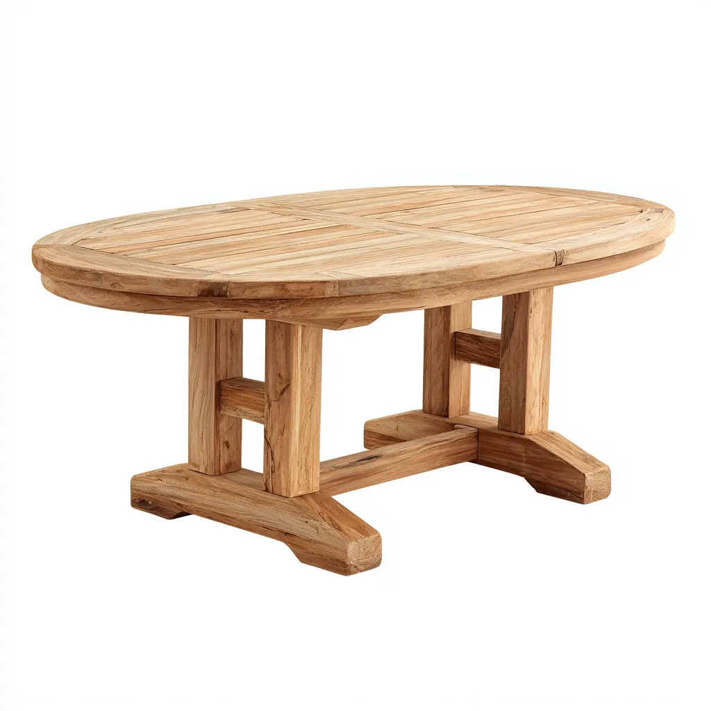 Tuintafel teakhout - 200x100x75 cm - lichtbruin - klassiek ontwerp-Decoroliq