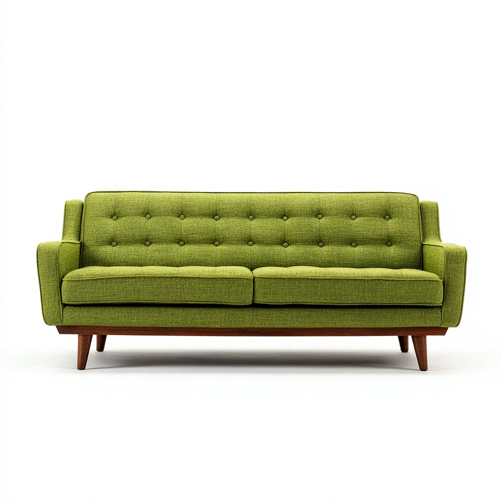 Rechte bank stof 195x90x85 cm - lichtgroen - retro Scandinavisch ontwerp-Decoroliq