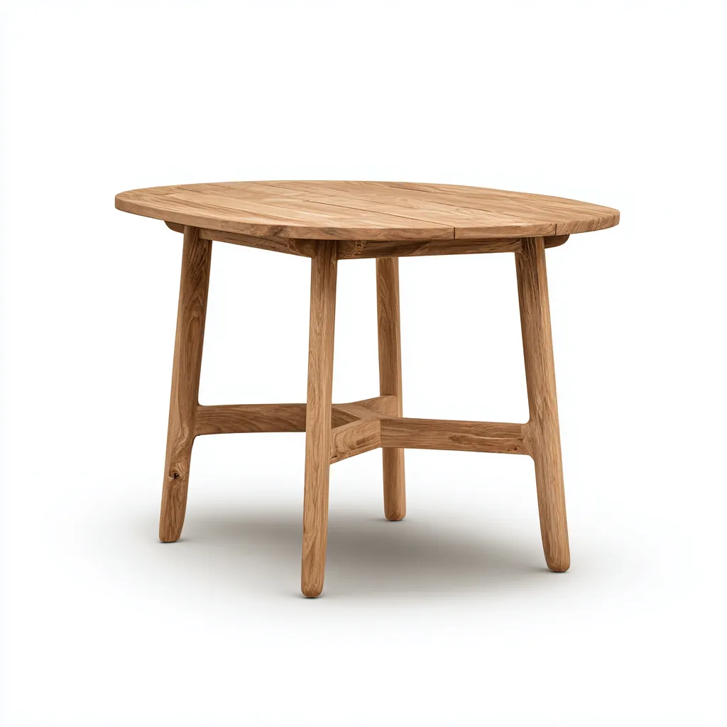 Tuintafel teakhout - 120x80x75 cm - lichtbruin - Scandinavisch ontwerp-Decoroliq