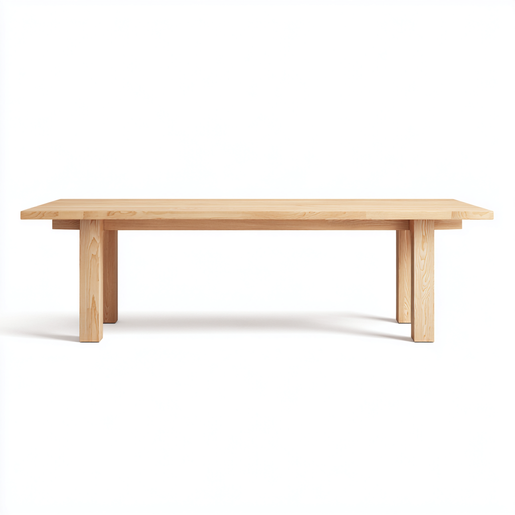 Tuintafel - massief hout - 200x90x75 cm - natuurlijk - geschikt voor buiten - minimalistisch ontwerp-Decoroliq