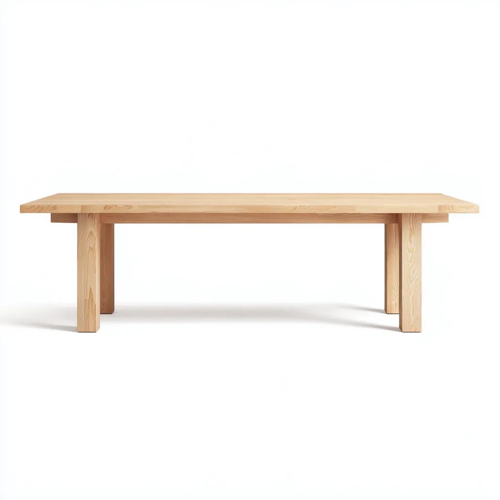 Tuintafel - massief hout - 200x90x75 cm - natuurlijk - geschikt voor buiten - minimalistisch ontwerp-Decoroliq