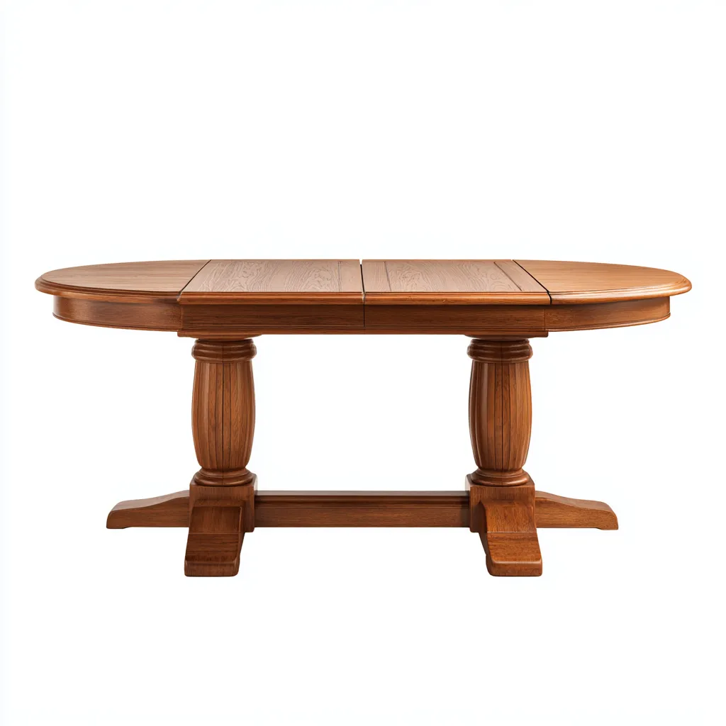 Tuintafel hout - 220x100x75 cm - lichtbruin - klassiek ontwerp-Decoroliq