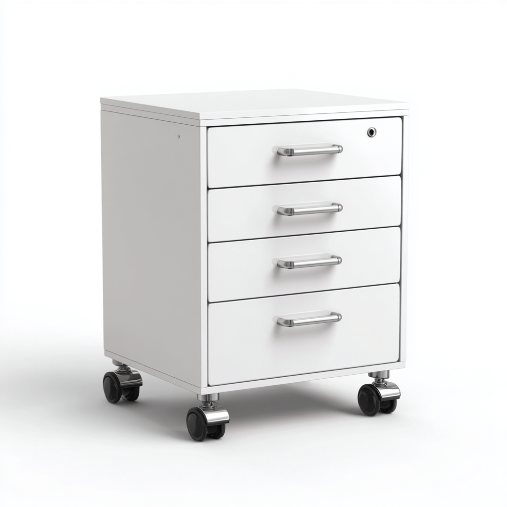 Archiefkast - metaal - 45x40x65 cm - wit - modern ontwerp-Decoroliq