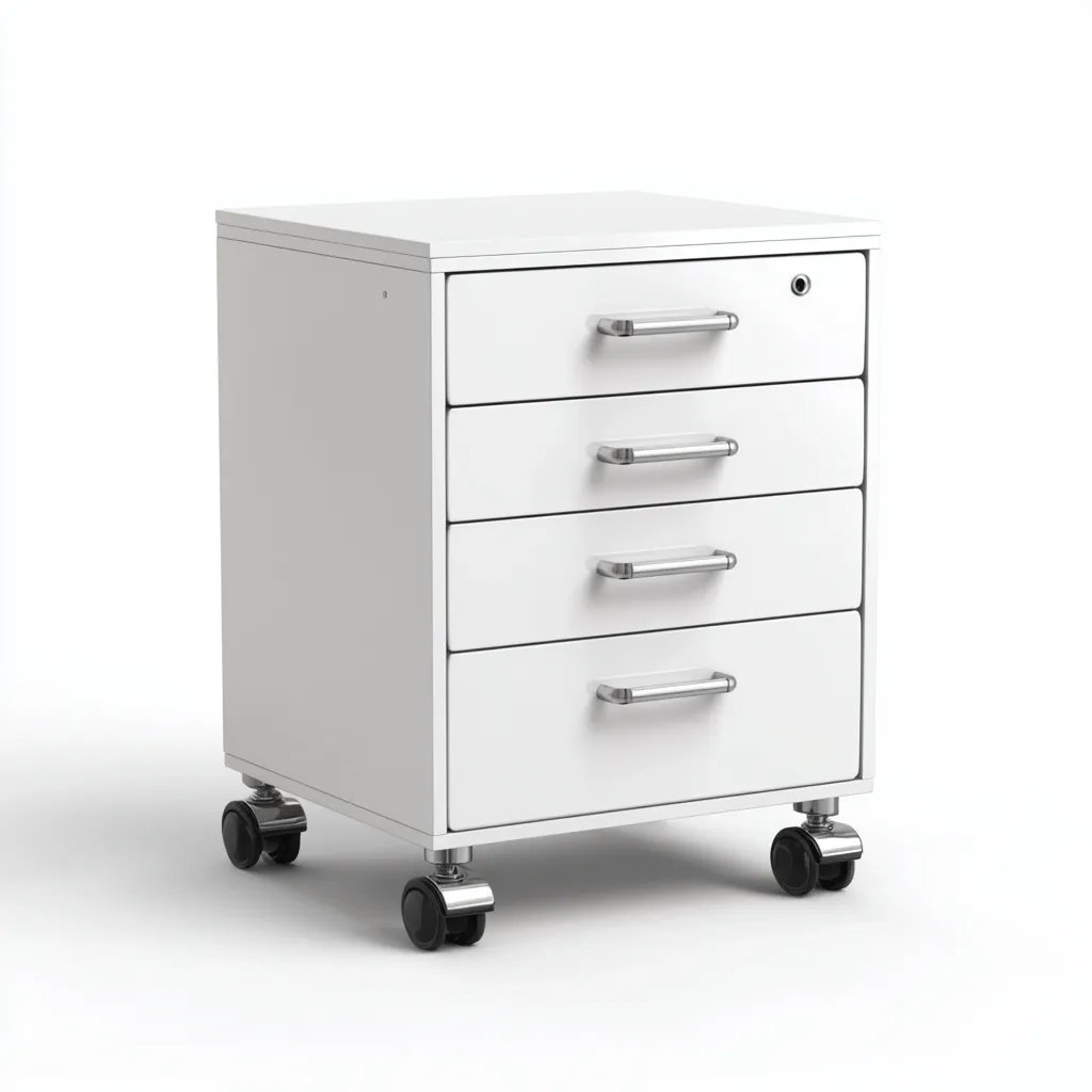 Archiefkast - metaal - 45x40x65 cm - wit - modern ontwerp-Decoroliq