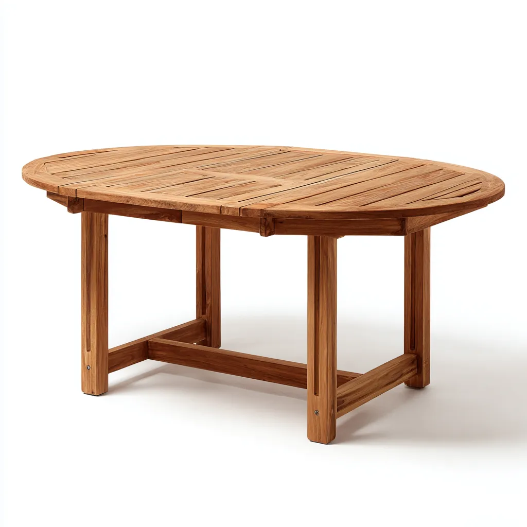 Tuintafel hout - 180x90x75 cm - lichtbruin - natuurlijk ontwerp-Decoroliq