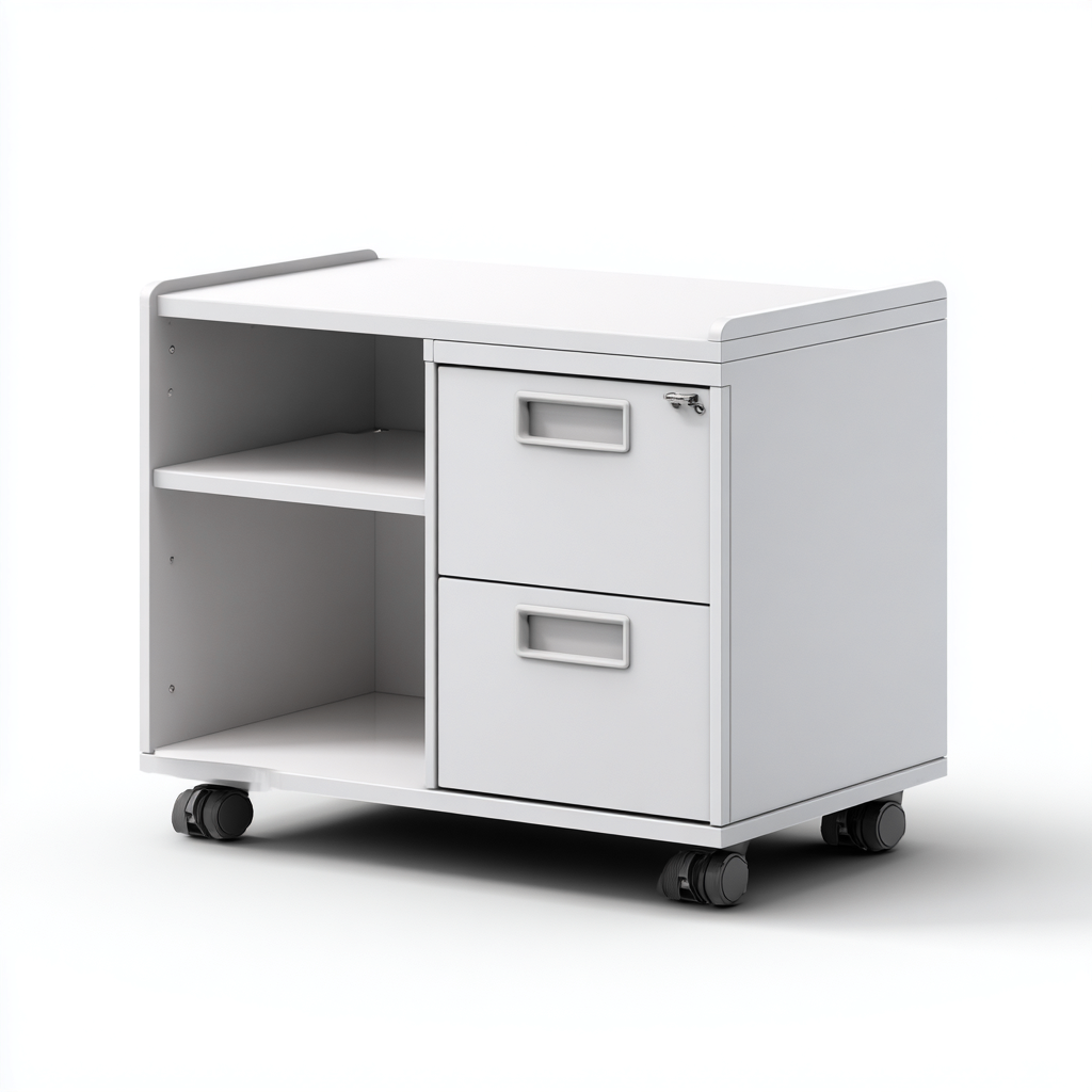 Archiefkast - metaal - 80x40x65 cm - wit - modern ontwerp-Decoroliq