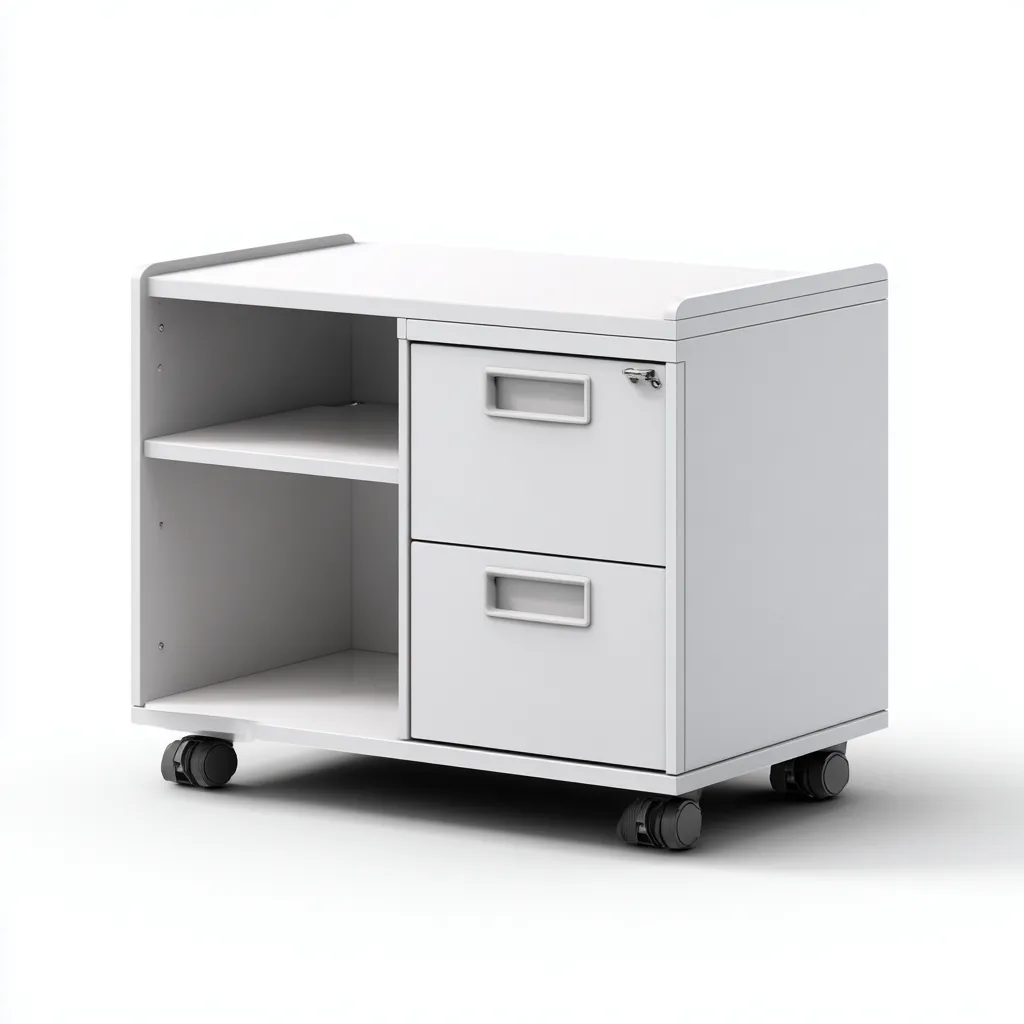 Archiefkast - metaal - 80x40x65 cm - wit - modern ontwerp-Decoroliq