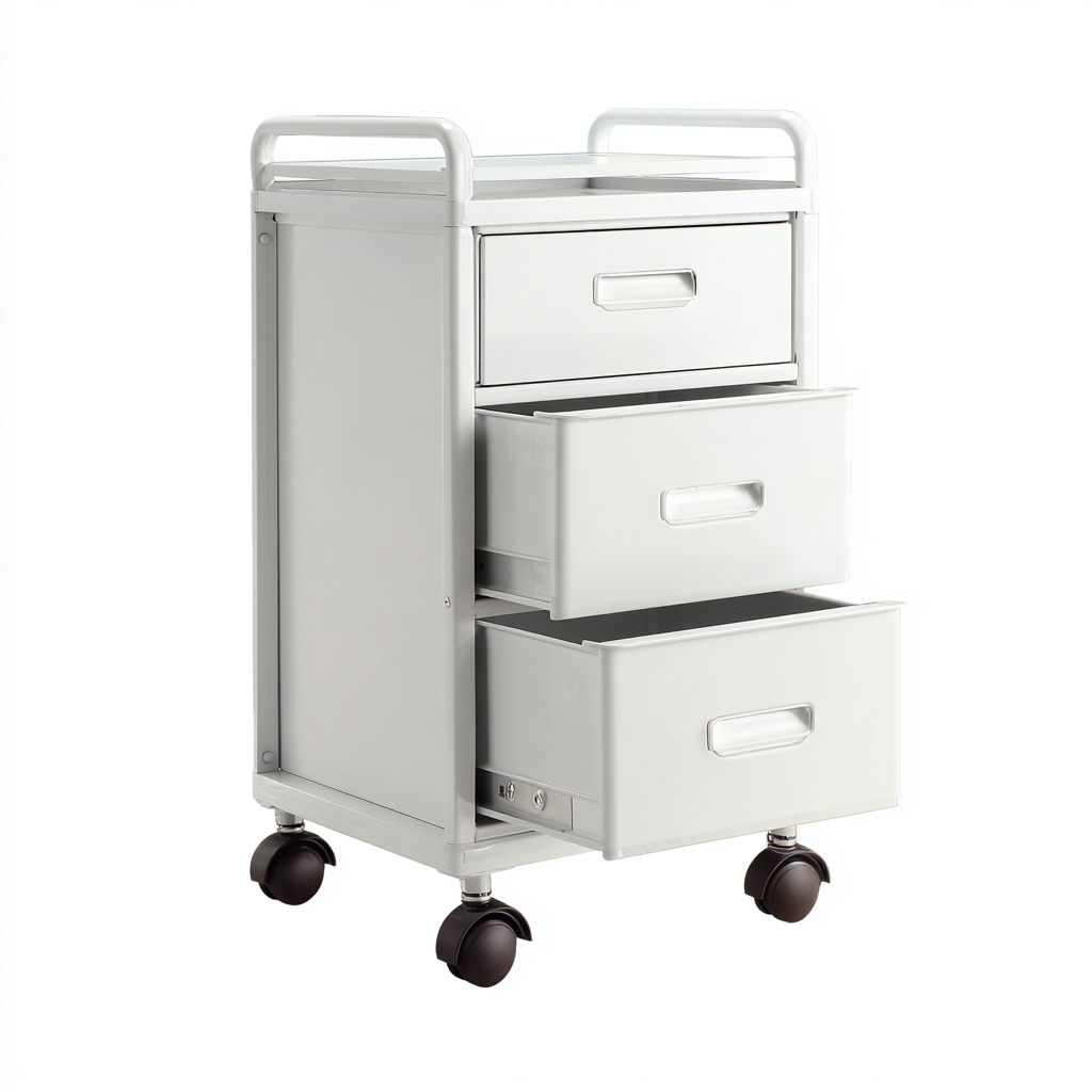 Archiefkast - metaal - 45x40x80 cm - wit - modern ontwerp-Decoroliq