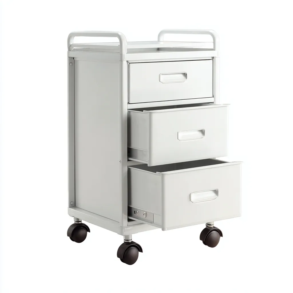 Archiefkast - metaal - 45x40x80 cm - wit - modern ontwerp-Decoroliq