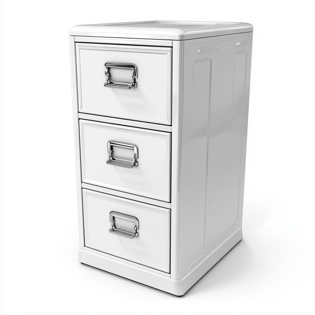 Archiefkast - metaal - 40x45x75 cm - wit - modern ontwerp-Decoroliq