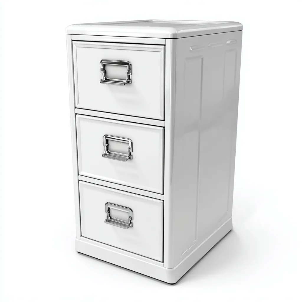 Archiefkast - metaal - 40x45x75 cm - wit - modern ontwerp-Decoroliq