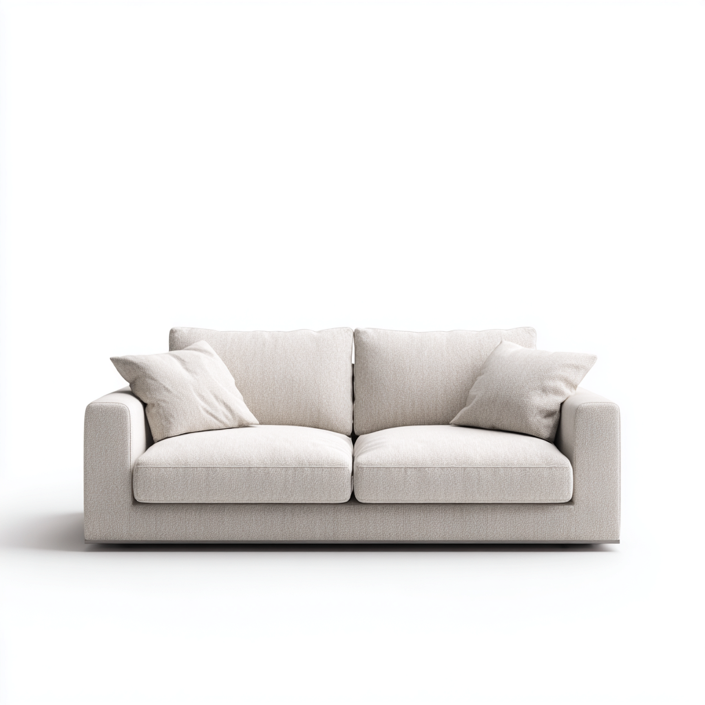 Rechte bank stof 165x90x85 cm - beige - modern ontwerp-Decoroliq