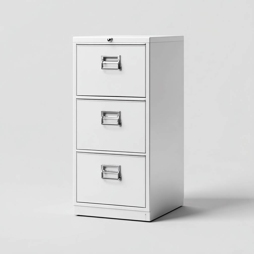 Archiefkast - metaal - 40x45x102 cm - wit - modern ontwerp-Decoroliq