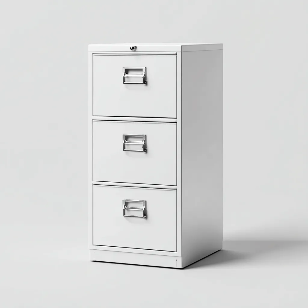 Archiefkast - metaal - 40x45x102 cm - wit - modern ontwerp-Decoroliq