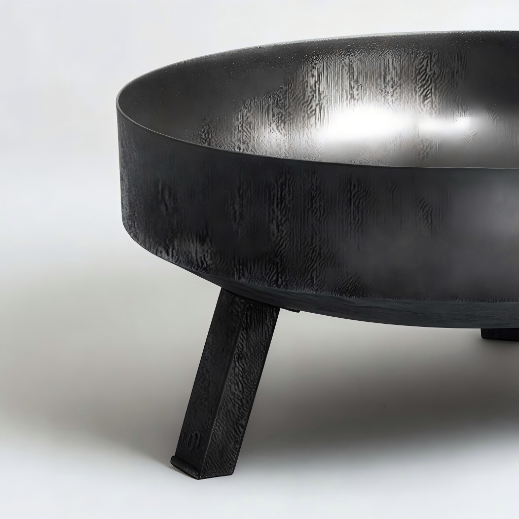 Braciere da esterno 66x66x34 cm - metallo - grigio scuro - design minimalista